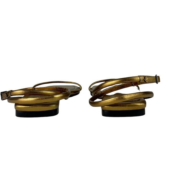 Massimo Dutti Gold Sandals - Picture 8 of 13